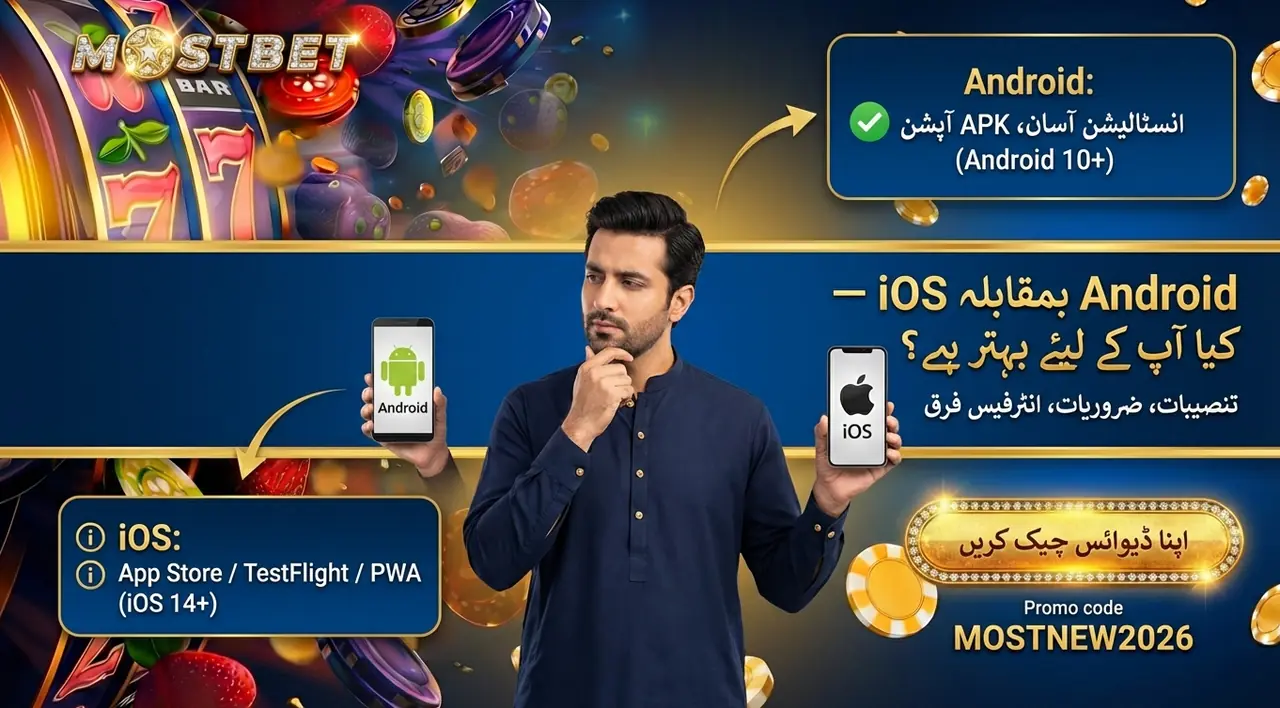Android vs iOS key differences in the Mostbet app